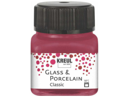 KREUL Peinture pour verre et porcelaine Classic,rouge grenat