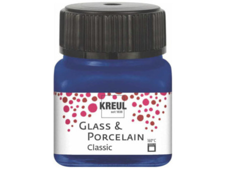 KREUL Peinture pour verre et porcelaine Classic, bleu royal