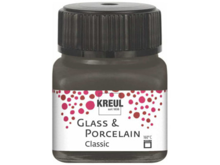 KREUL Peinture pour verre et porcelaine Classic,marron foncé