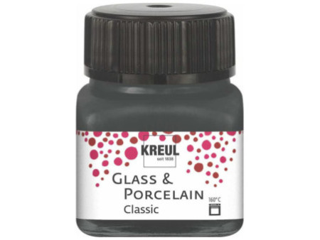 KREUL Peinture pour verre et porcelaine Classic, gris