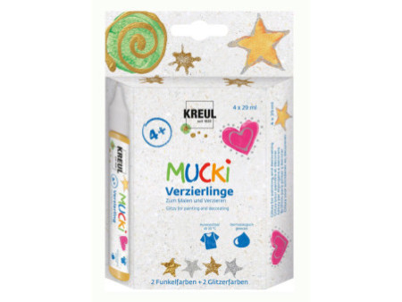 KREUL Déco fantaisie 'MUCKI', set de 4 pièces