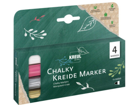 KREUL Marqueurs craie Chalky, Medium, set de 4