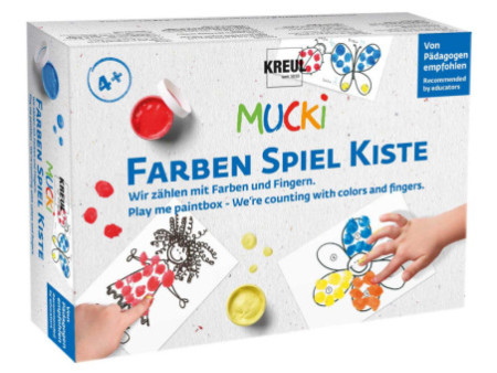 KREUL Gouache aux doigts 'MUCKI', kit de peinture pour jouer