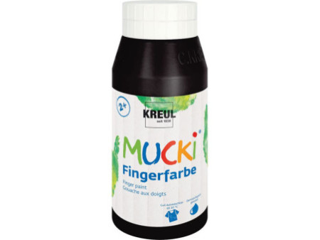 KREUL Gouache aux doigts 'MUCKI', 750 ml, noir
