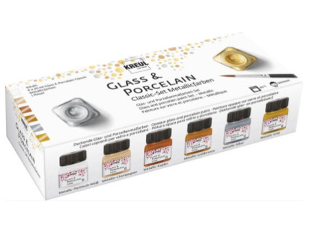 KREUL Peinture pour porcelaine 'Glass & Porcelain' Métallisé