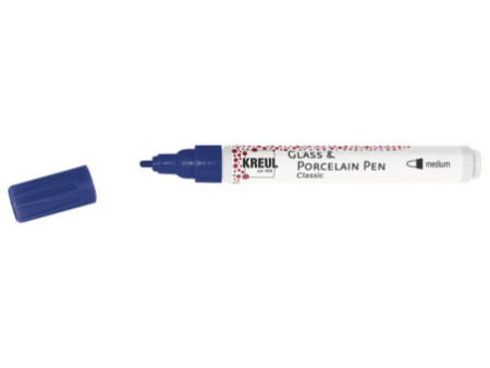 KREUL Glass & Porcelain Pen Classic, bleu roi