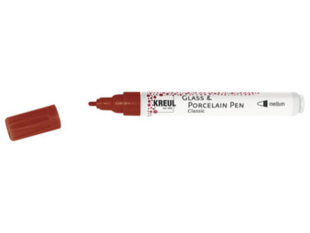 KREUL Glass & Porcelain Pen Classic, rouge foncé