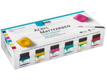 KREUL Peinture acrylique mate, kit Color Living