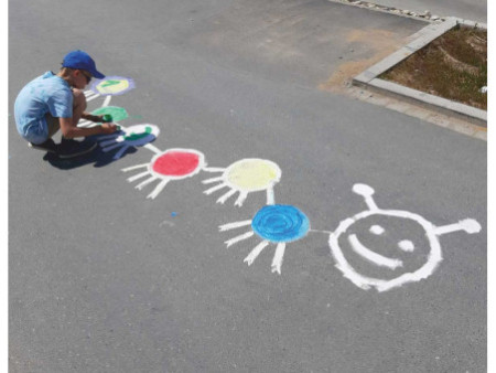 KREUL Peinture à la craie pour trottoir STREETY, bleu