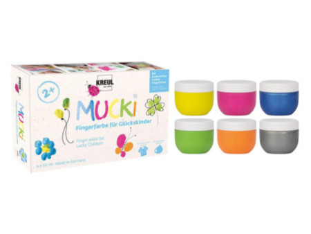 KREUL Gouache aux doigts 'MUCKI' pour enfants chanceux