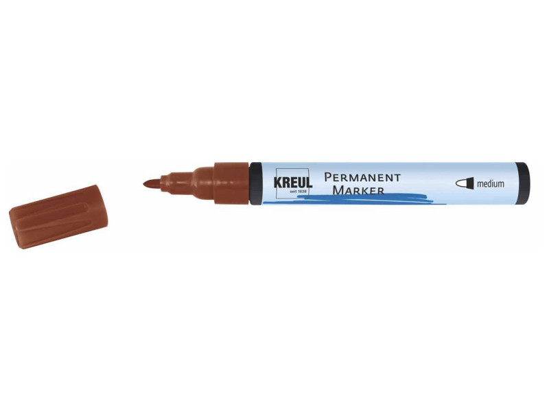KREUL Marqueur permanent, medium, marron
