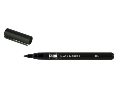 KREUL Black Marker, fine, noir