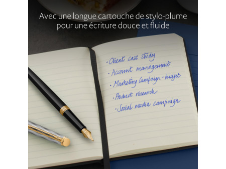 WATERMAN Stylo plume Hémiphère Reflets de Paris Noir G.T.