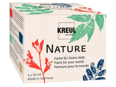 KREUL Peinture créative Nature, set de 4 x 50 ml