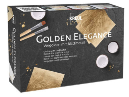 KREUL Dorure à la feuille de métal, Set Golden Elegance
