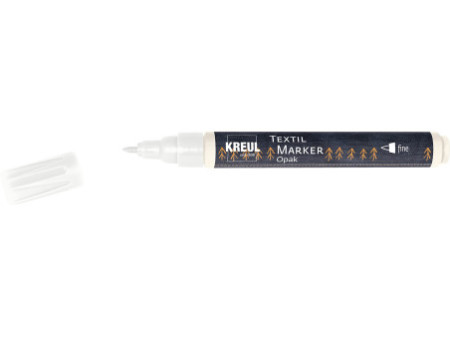 KREUL Feutre textile Opak, pointe ogive fine, blanc