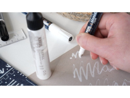 KREUL Feutre textile Opak, pointe ogive fine, blanc