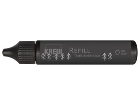 KREUL Recharge pour feutre textile Opak, 25 ml, noir