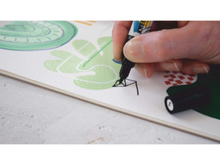 KREUL Marqueur acrylique TRITON Acrylic Marker fine, blanc