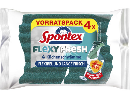 Spontex Éponge Flexy Fresh, pack de 4