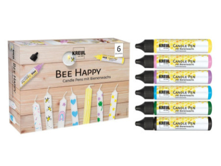 KREUL Candle Pen 'Bee Happy', set de 6