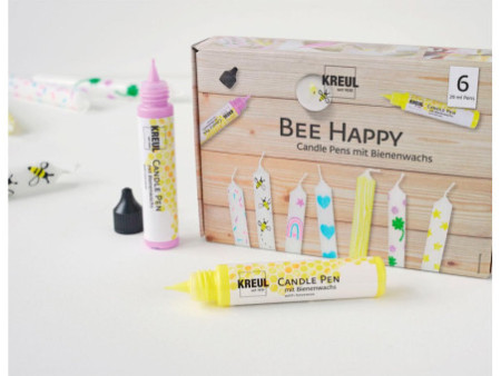 KREUL Candle Pen 'Bee Happy', set de 6