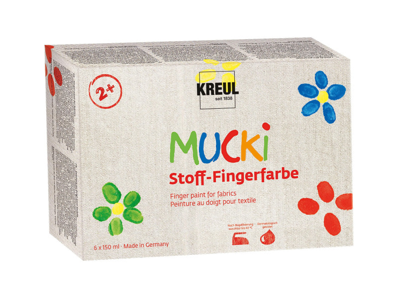 KREUL Gouache aux doigts pour textiles 'MUCKI', 150 ml
