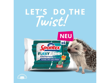 Spontex Éponge Flexy Fresh, pack de 4