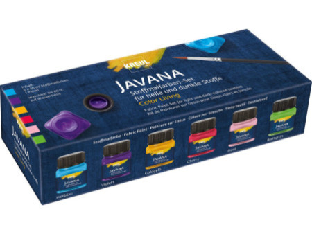 KREUL Peinture pour textiles JAVANA, Color Living Set