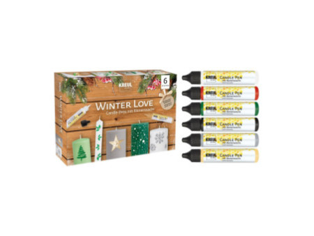 KREUL Candle Pen 'Winter Love', set de 6