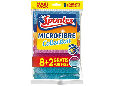 Spontex Chiffon microfibre Collection, 8+2 GRATUIT