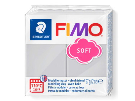 FIMO Pâte à modeler SOFT, à cuire, 57 g, gris dauphin