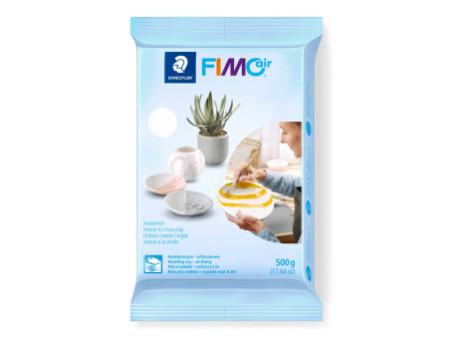 FIMO air Pâte à modeler durcissant à l'air, 500 g, blanc