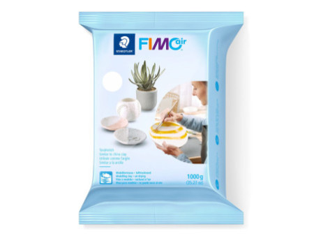 FIMO air Pâte à modeler, durcit à l'air, 1.000 g, blanc
