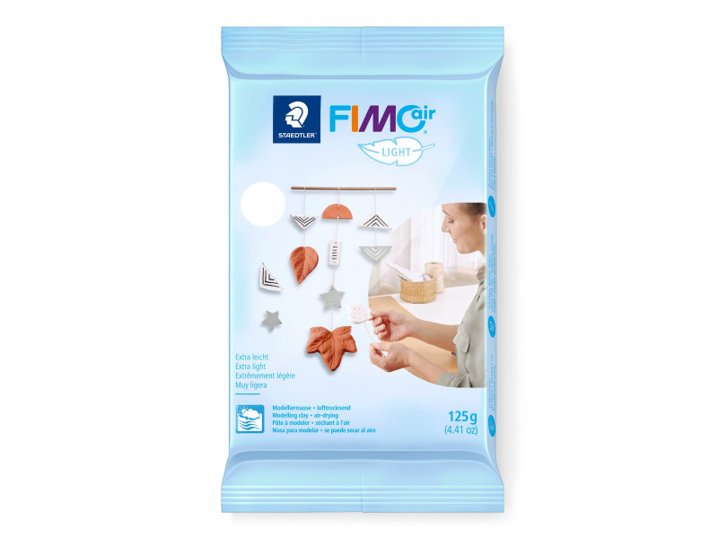 FIMO air LIGHT Pâte à modeler, durcit à l'air, 125 g, blanc