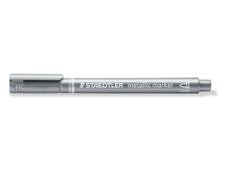 STAEDTLER Marqueur permanent métallisé, pointe ogive, argent