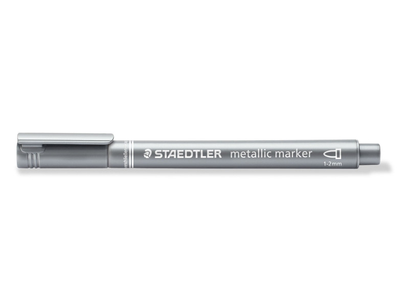 STAEDTLER Marqueur permanent métallisé, pointe ogive, argent