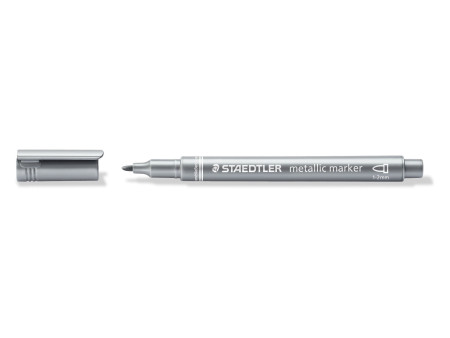 STAEDTLER Marqueur permanent métallisé, pointe ogive, argent
