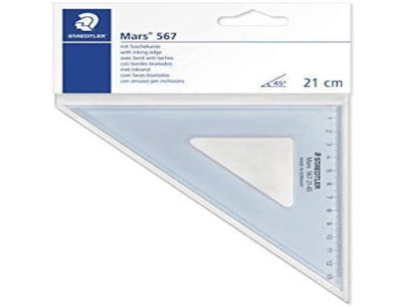 STAEDTLER Equerre 'Mars', 45 degrés, hypoténuse: 200 mm