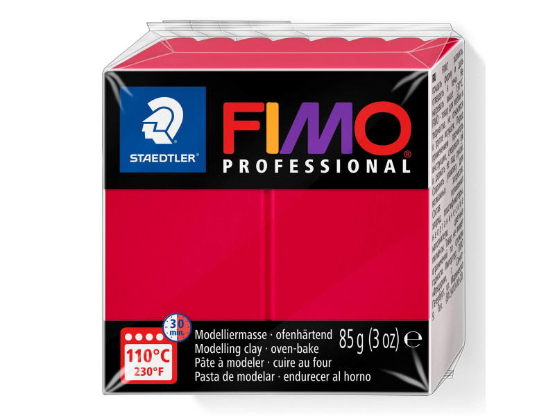 FIMO PROFESSIONAL Pâte à modeler, à cuire au four, carmin