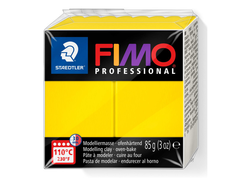 FIMO PROFESSIONAL Pâte à modeler, à cuire au four, jaune pur