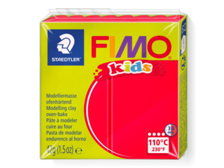 FIMO kids Pâte à modeler, à cuire au four, 42 g, rouge