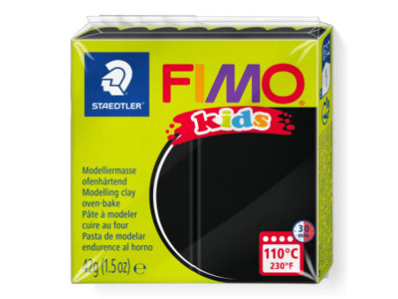 FIMO kids Pâte à modeler, à cuire au four, 42 g, noir
