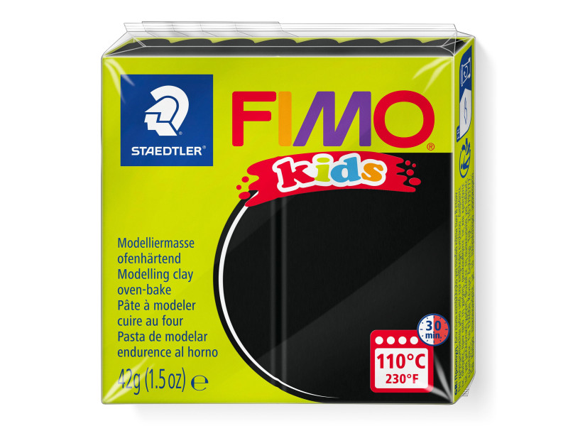 FIMO kids Pâte à modeler, à cuire au four, 42 g, noir