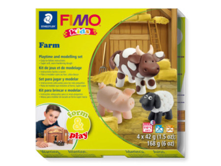 FIMO kids Kit de modelage Form & Play 'Farm', niveau 1