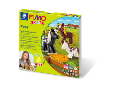 FIMO kids Kit de modelage Form & Play 'Pony', niveau 2