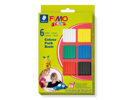 FIMO kids Kit pâte à modeler Colour Pack 'basic', set de 6