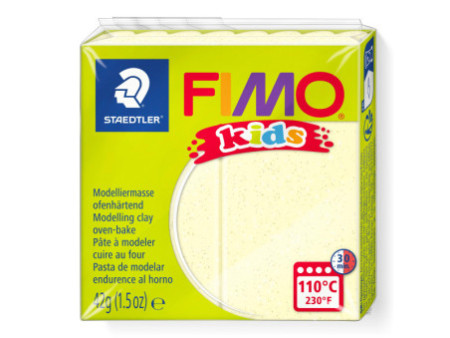 FIMO kids Modelliermasse, à cuire au four, jaune pearl clair