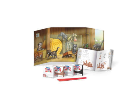 FIMO kids Kit de modelage Form & Play 'Cat', niveau 2