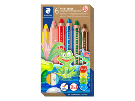STAEDTLER Crayon de couleur hexagonal Noris junior,étui de 6